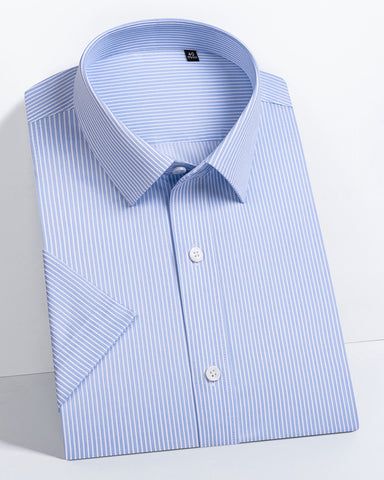 Business Formal Short-sleeved Shirt In 200s Cotton