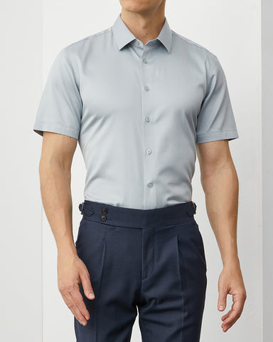 Business Formal Short-sleeved Shirt In 200s Cotton