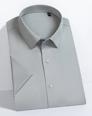 Business Formal Short-sleeved Shirt In 200s Cotton