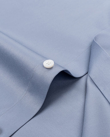 Satin Plain Business Long Sleeve Shirt In 200s Cotton