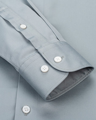 Satin Plain Business Long Sleeve Shirt In 200s Cotton