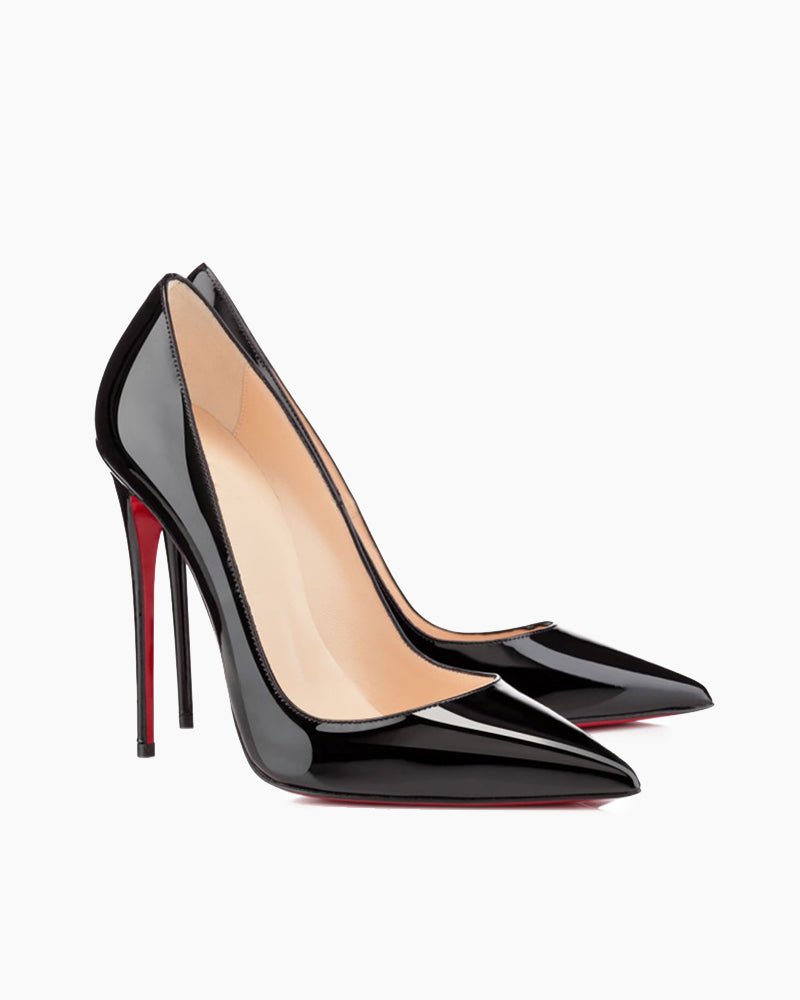 Kate Series - 120mm Pumps - Elegant Red-Bottom Patent Leather Stiletto Heels