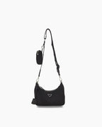 Re-edition 2005 Tessuto Hobo Bag in Black