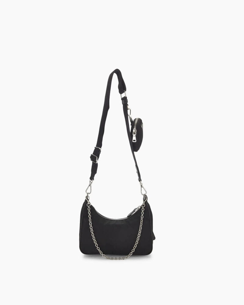 Re-edition 2005 Tessuto Hobo Bag in Black