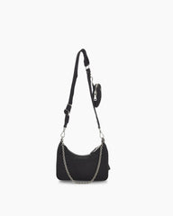 Re-edition 2005 Tessuto Hobo Bag in Black