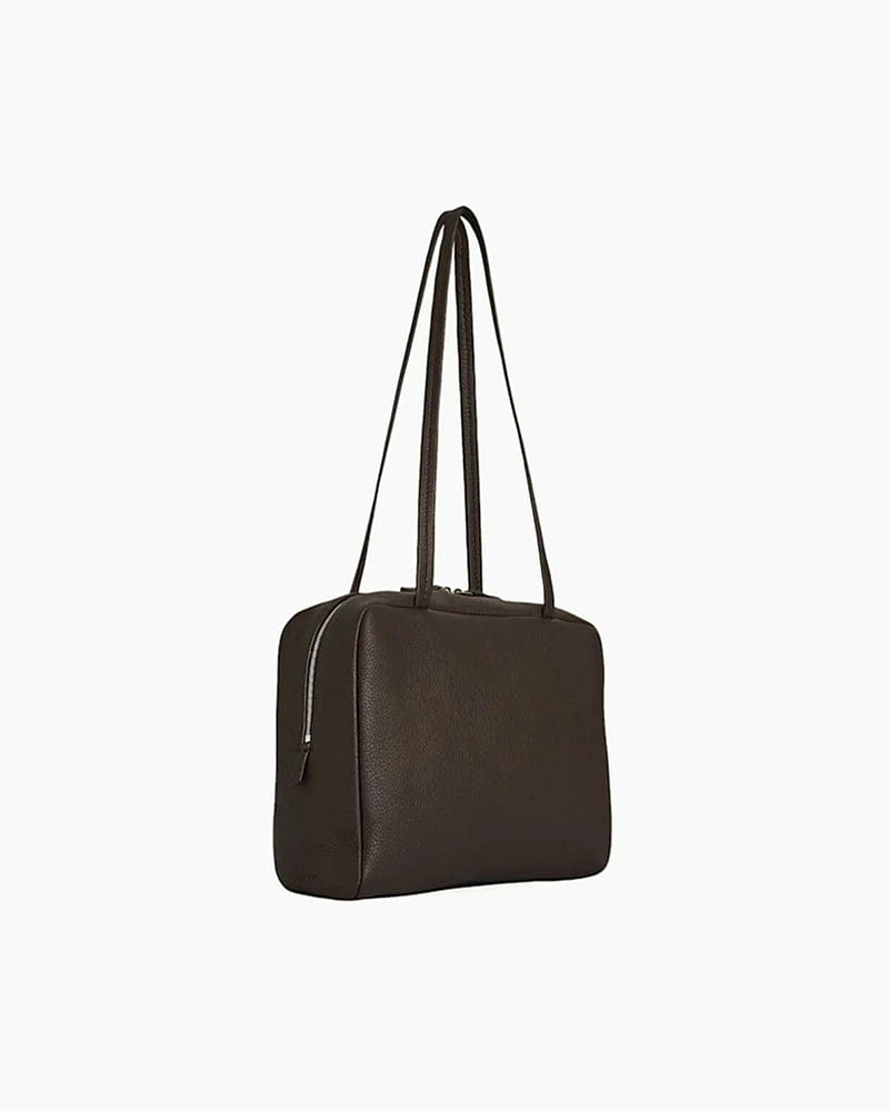 Astra Leather Bowling Bag in Tan