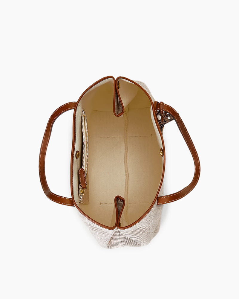 Women's Canvas & Leather Large Emerie Tote Bag