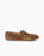 Women's Faded Suede Moccasins Brown Boat Shoes