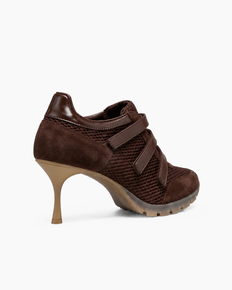 (Pre-sale) Triple-Strap Breathable Mesh High Heel Sneakers
