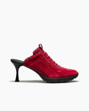 Women’s City Commute Suede High-Heel Sneaker-Red