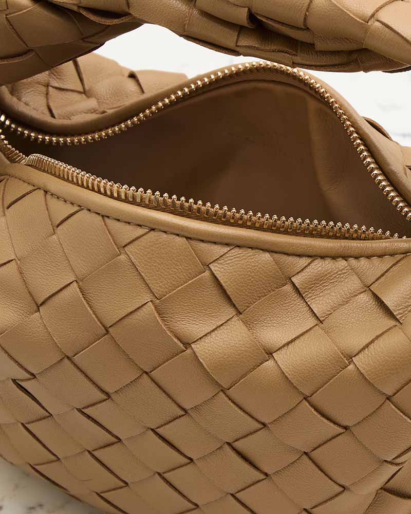 Mini Knotted Intrecciato Leather Tote