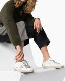 Women's Super Star Distressed Leather Low Top Sneakers