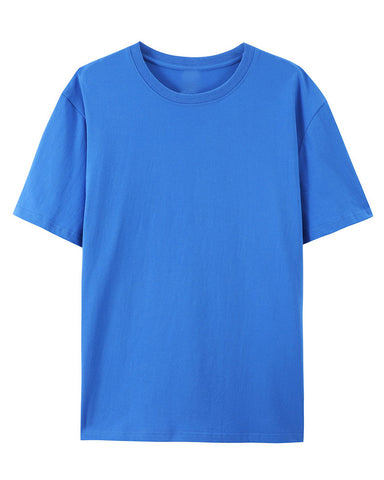 Large Solid Color Cotton Printed T-shirt