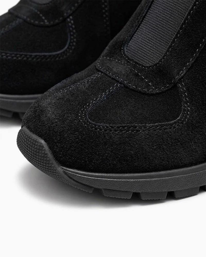 The Retro Amis Suede High Heel Sneakers-Black