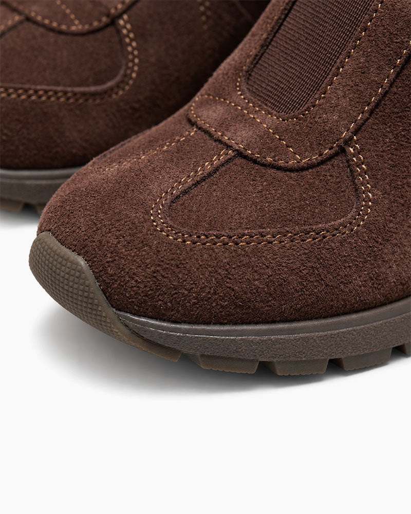 The Retro Amis Suede High Heel Sneakers-Brown