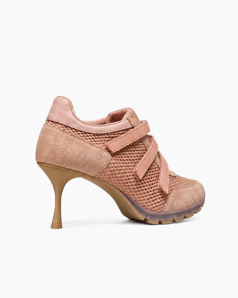 (Pre-sale) Triple-Strap Breathable Mesh High Heel Sneakers