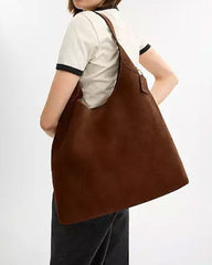 Women's Suede Warm Brown Shoulder Bag