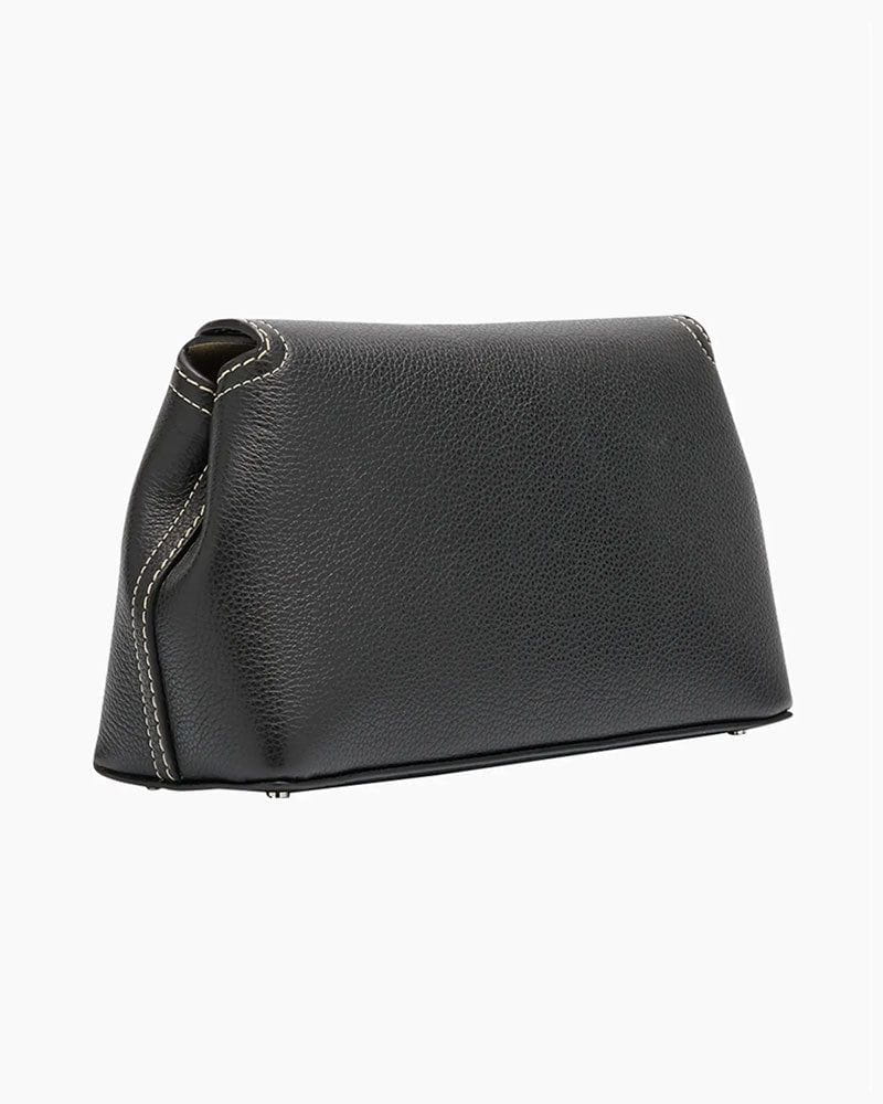 Women’s Elegant T-Lock Leather Clutch Bag