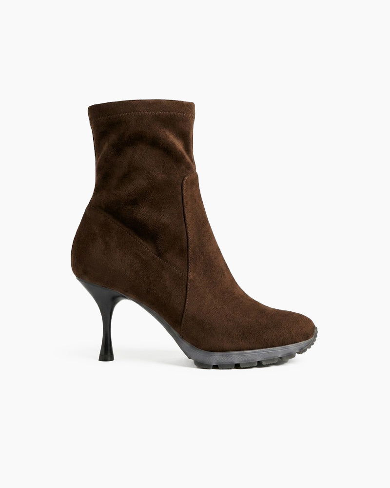 Women’s Urban Athleisure Sock Booties-Coffee