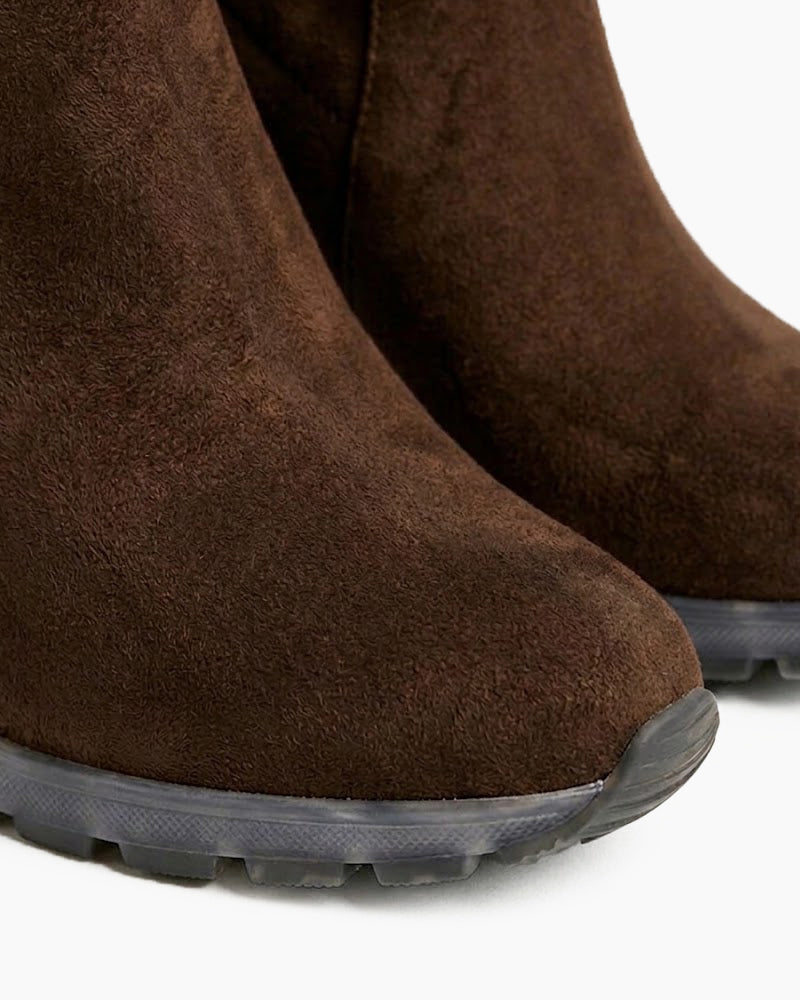 Women’s Urban Athleisure Sock Booties-Coffee