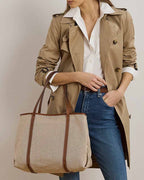 Women's Canvas & Leather Large Emerie Tote Bag
