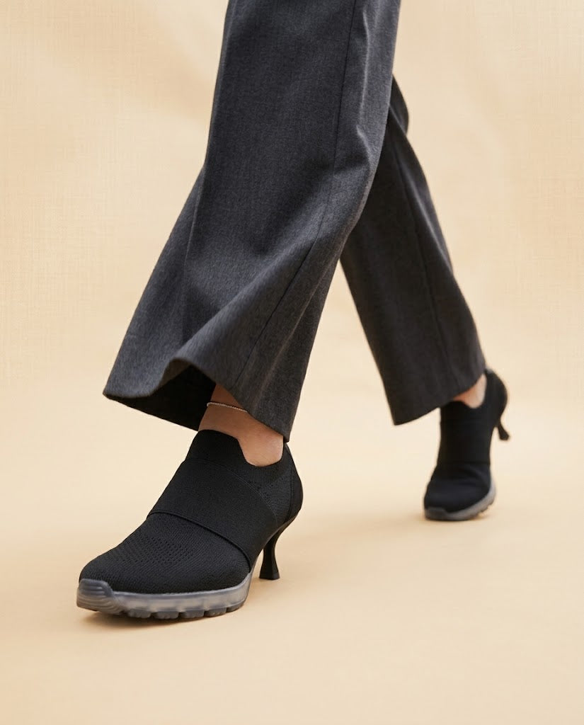 Women’s Elastic Band Dynamic Knit Sport Sole Stilettos
