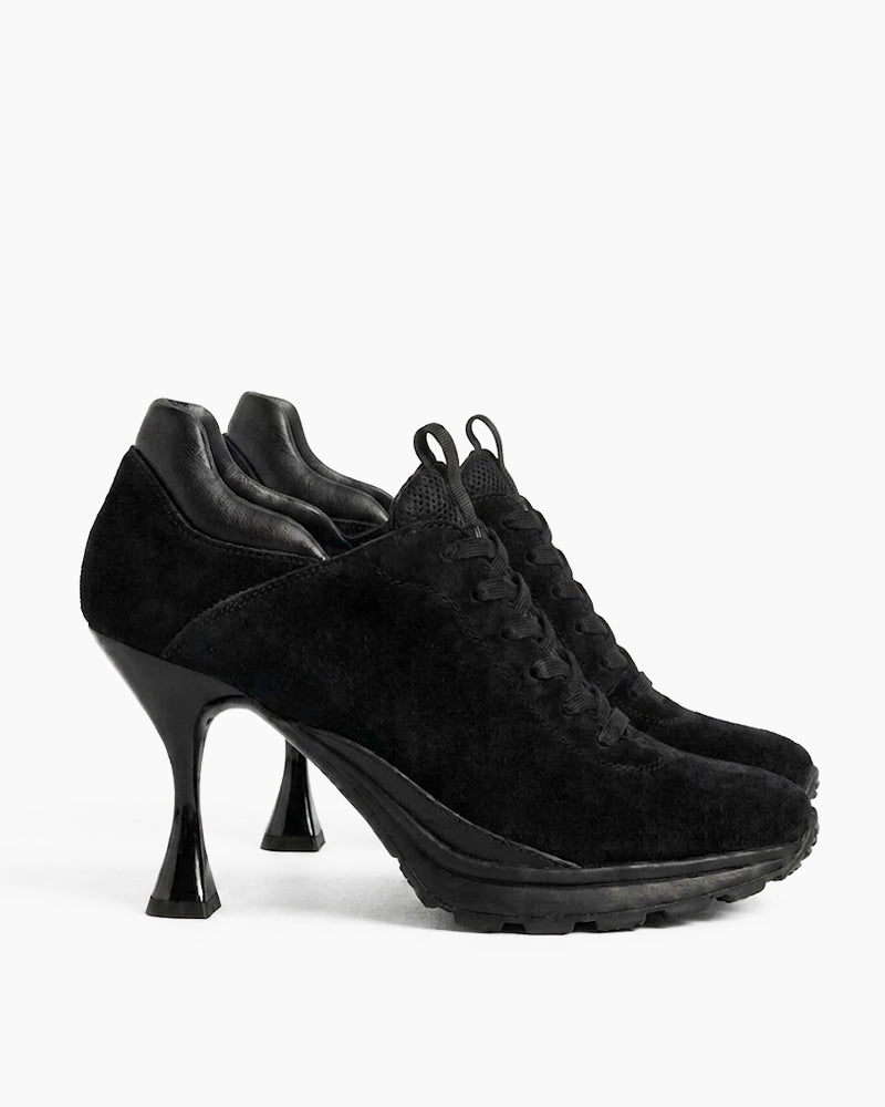 Women’s Sport-Chic Stiletto Suede High-Heel Sneakers