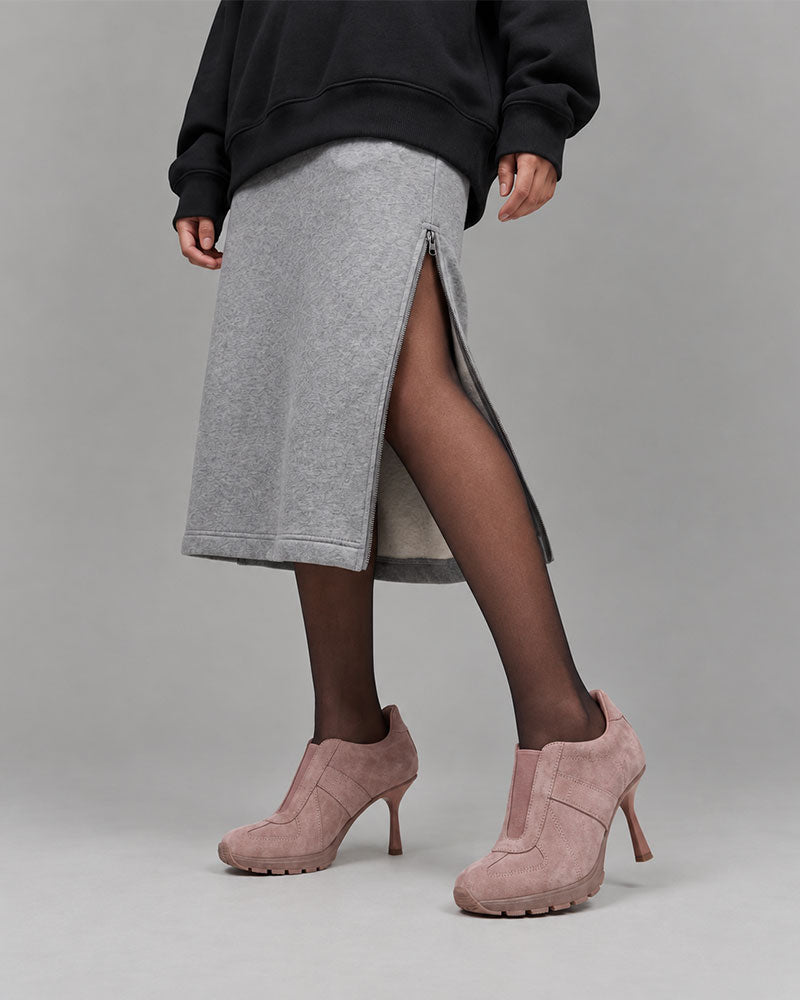The Retro Amis Suede High Heel Sneakers-Brown