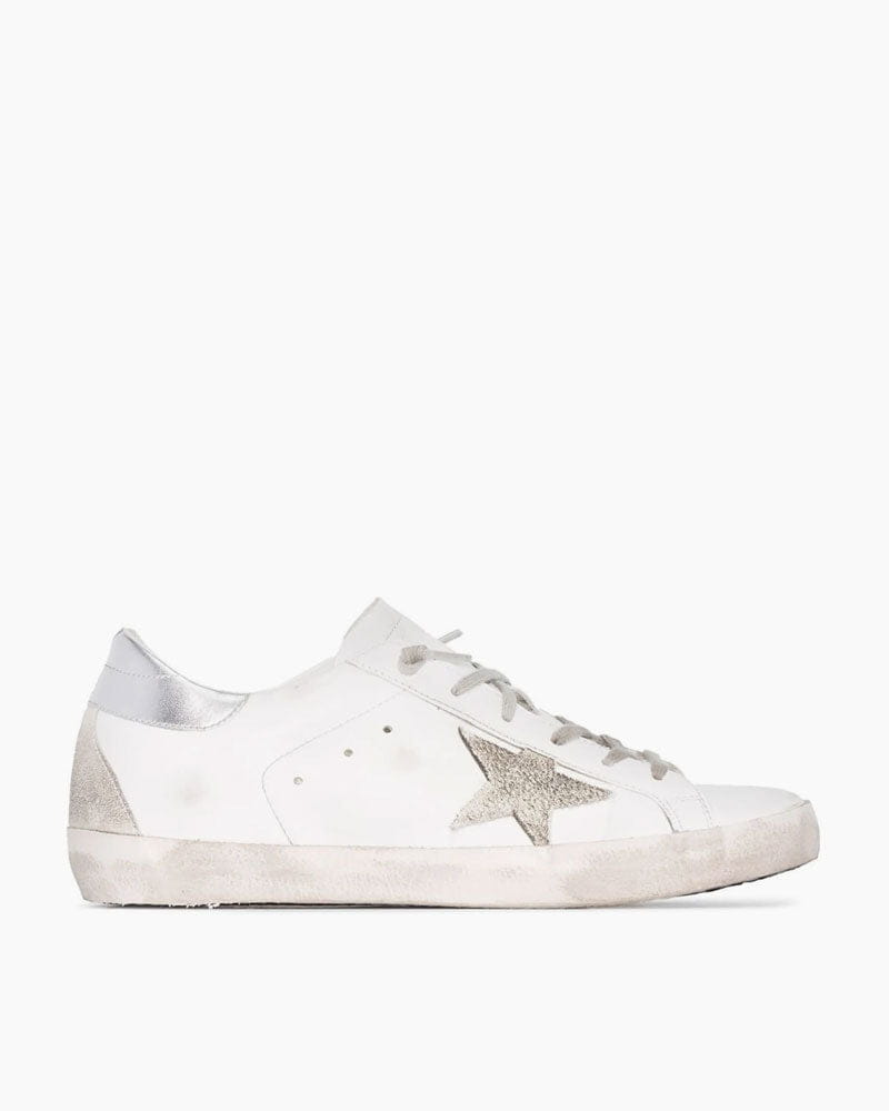 Women's Super Star Distressed Leather Low Top Sneakers