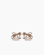 Women's Rockstud Rubber Slippers with Bow and Pyramid Studs