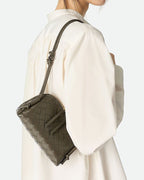 Women's Concert Pouch Intrecciato Leather Shoulder Bag