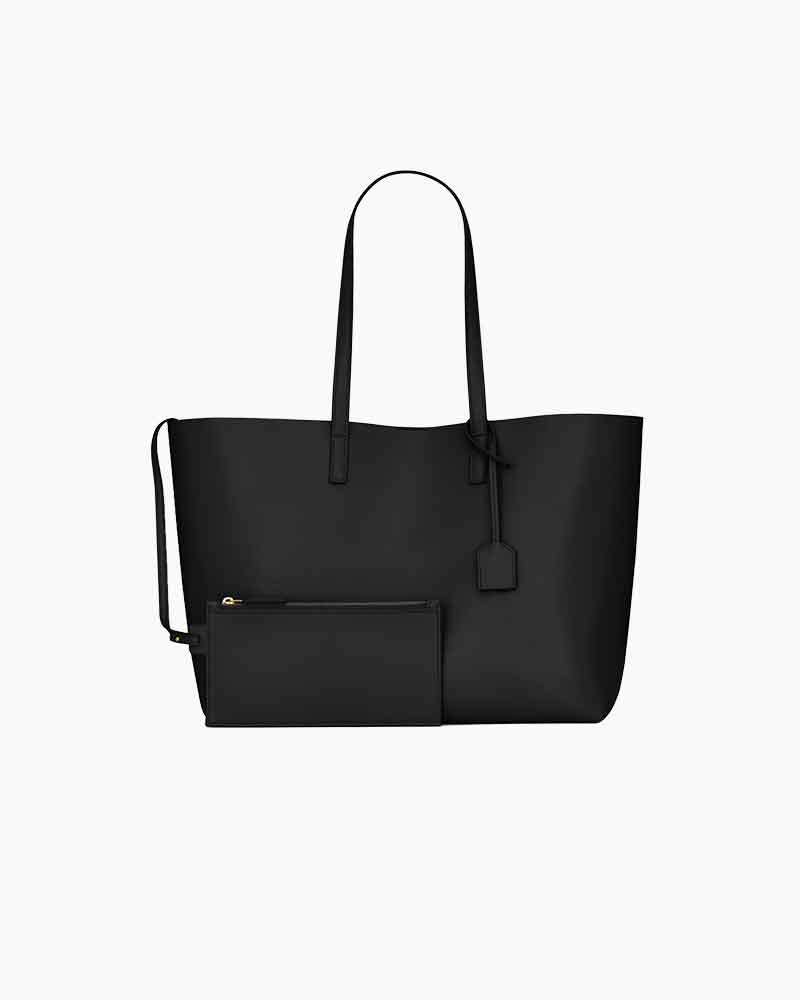 Large Leather Shopping Bag with Structured Design Secondary image