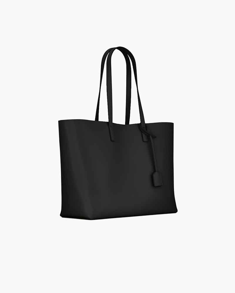 Large Leather Shopping Bag with Structured Design