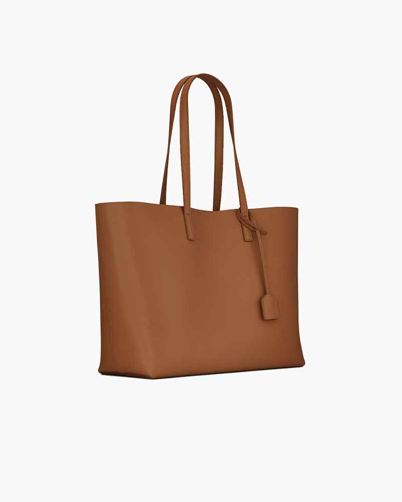 Large Leather Shopping Bag with Structured Design