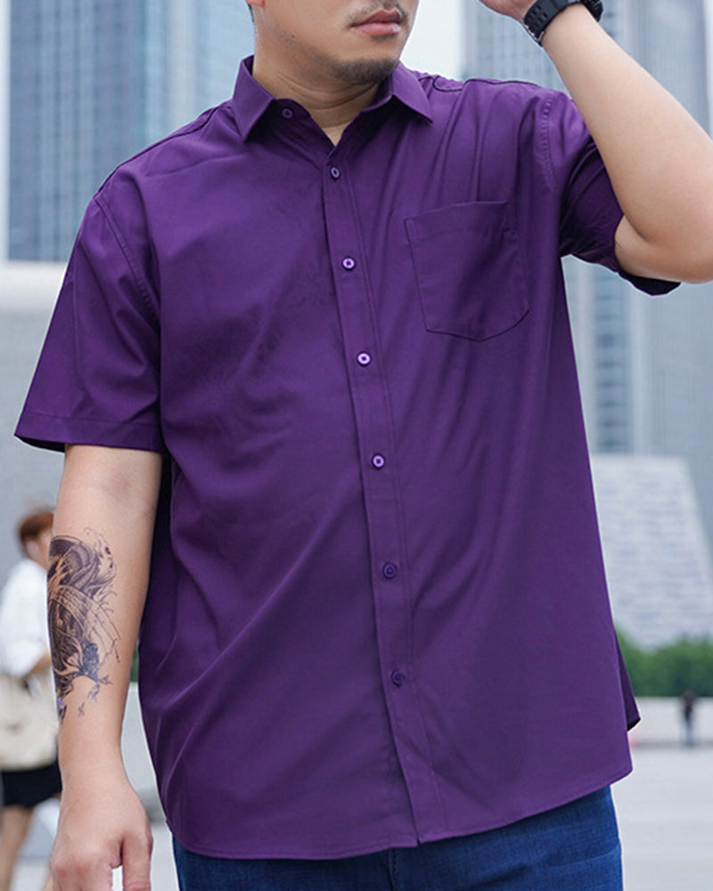 Large Size Loose Business Short Sleeve Shirt