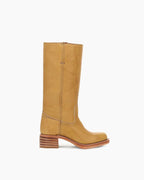 Women's Black Leather Knee-High Boots