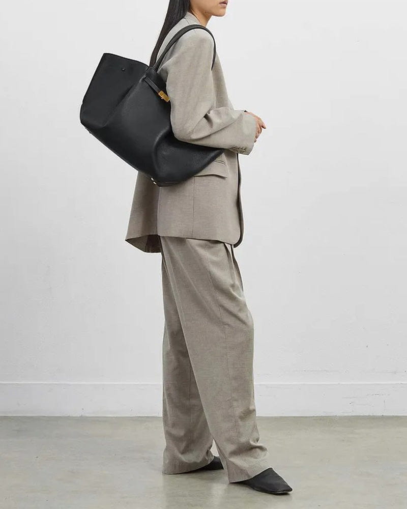 Women's New York Belted Leather Tote Bag