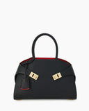 Small Hug Leather Handbag with Top Handle