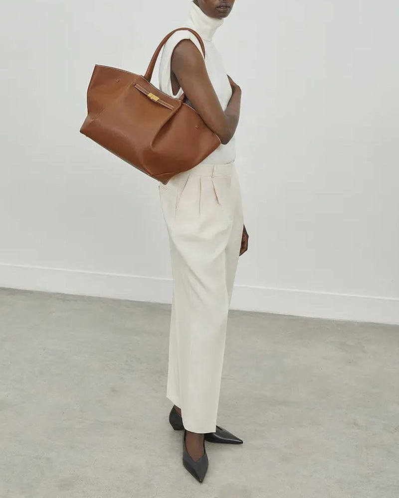 Women's New York Belted Leather Tote Bag