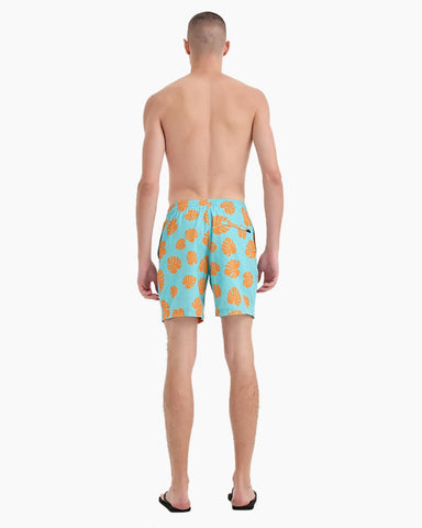 Men's Swim Beach Trunks - Yellow Leaves