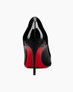 Kate Series - 80 mm Pumps - Luxurious Red Bottom Black Patent Leather Stiletto Heels