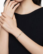 Classic Cable Heart Station Bracelet, 3mm