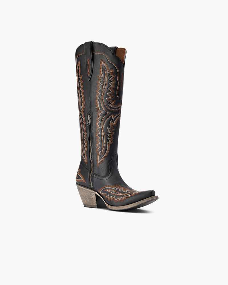 women-s-street-style-leather-snip-toe-western-boots