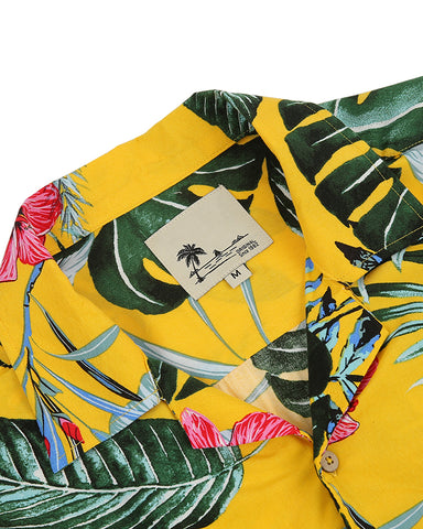 Summer Beach Flower-Print Camp Shirt