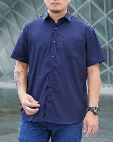 Large Size Loose Business Short Sleeve Shirt