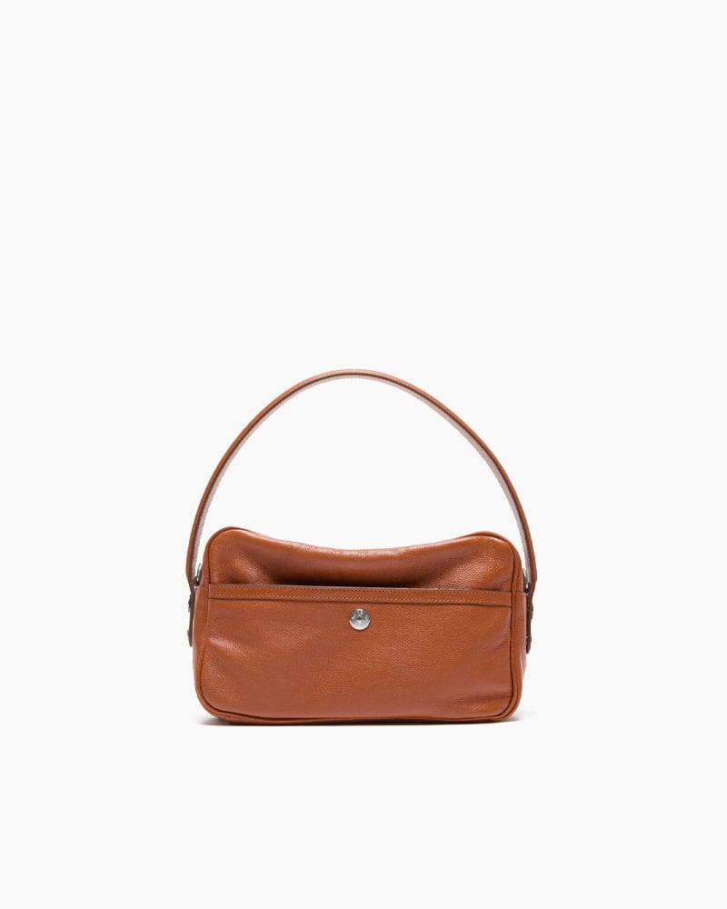 Multi Pocket Leather Shoulder Bag Zip Details