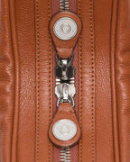 Multi Pocket Leather Shoulder Bag Zip Details
