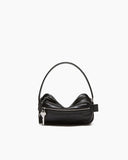 Multi Pocket Leather Shoulder Bag Zip Details