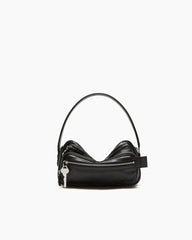 Multi Pocket Leather Shoulder Bag Zip Details