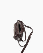 Multi Pocket Leather Shoulder Bag Zip Details